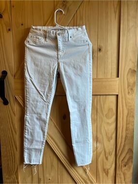 Lucky Brand Women's Ava Crop White Skinny Jeans Size 4 Stretch Summer Coastal